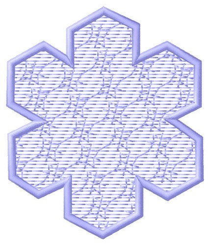 Purple Snowflake Machine Embroidery Design
