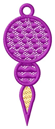 Purple Hanging Ornament Machine Embroidery Design