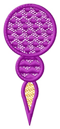 Purple Hanging Ornament Machine Embroidery Design