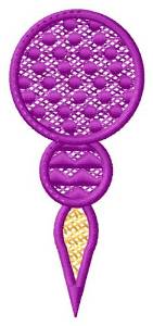 Picture of Purple Hanging Ornament Machine Embroidery Design