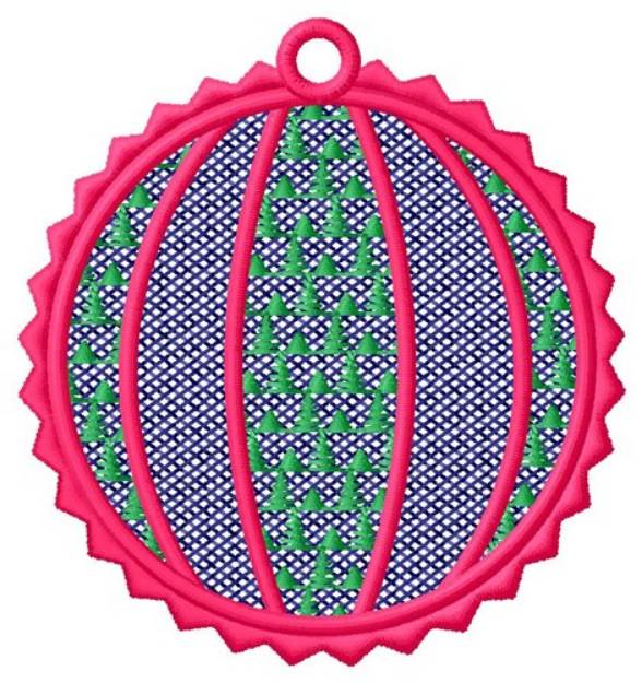 Picture of Pink Hanging Ornament Machine Embroidery Design