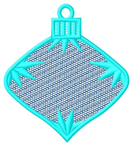 Blue Hanging Ornament Machine Embroidery Design