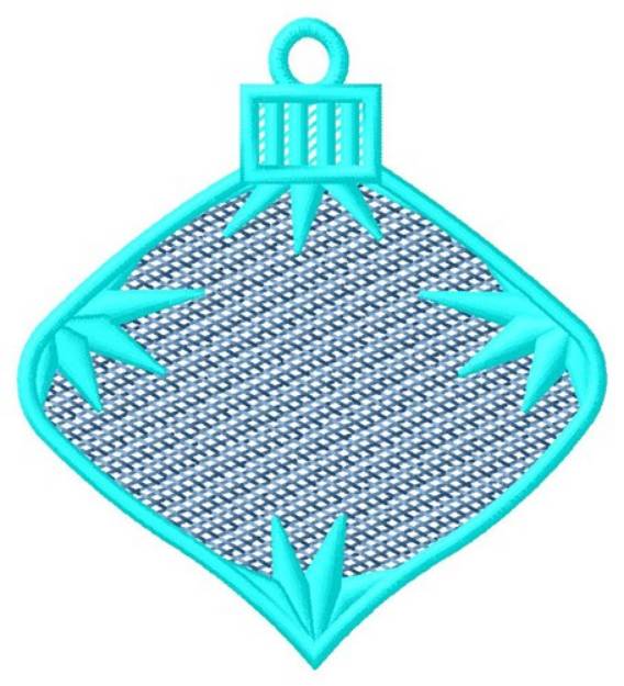 Picture of Blue Hanging Ornament Machine Embroidery Design