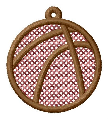 Basketball Ornament Machine Embroidery Design