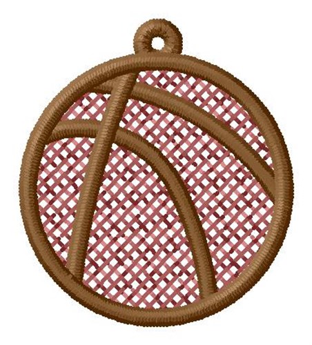 Basketball Ornament Machine Embroidery Design