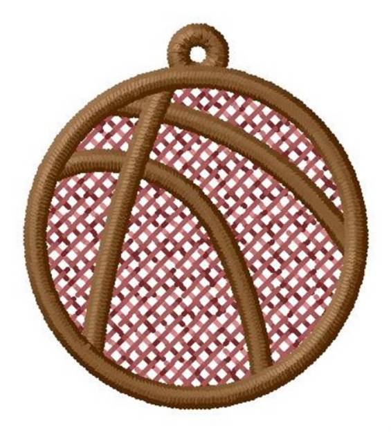Picture of Basketball Ornament Machine Embroidery Design