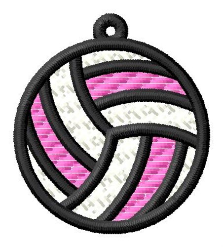 Volleyball Ornament Machine Embroidery Design