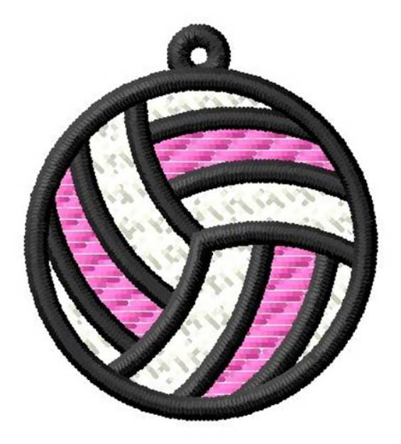 Picture of Volleyball Ornament Machine Embroidery Design