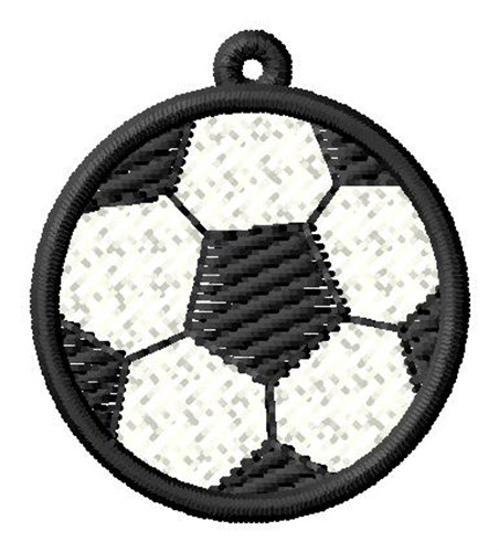 Soccer Ball Ornament Machine Embroidery Design