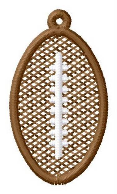 Picture of Football Ornament Machine Embroidery Design