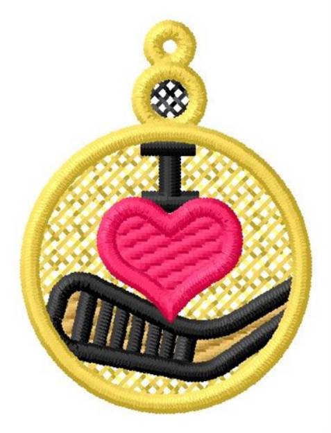 Picture of Hockey Ornament Machine Embroidery Design