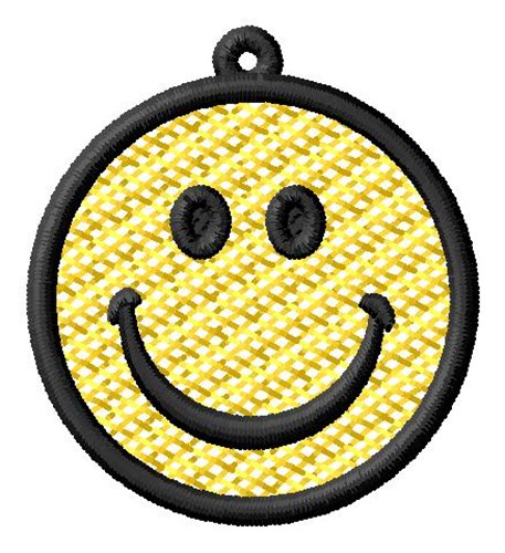 Smiley Face Ornament Machine Embroidery Design