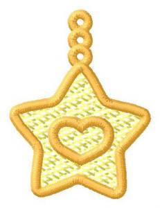 Picture of Star & Heart Ornament Machine Embroidery Design