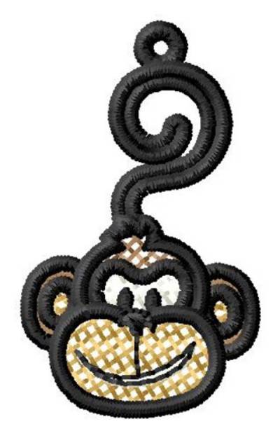 Picture of Monkey Head Ornament Machine Embroidery Design