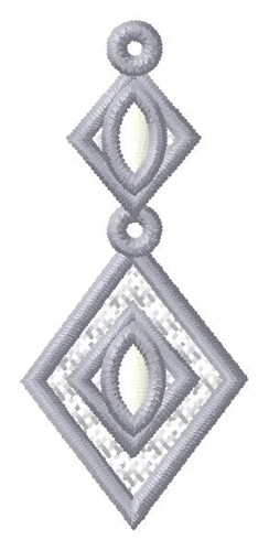Diamond Drop Ornament Machine Embroidery Design