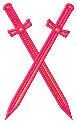 Crossed Swords Machine Embroidery Design