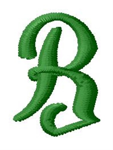Tree Alphabet R Machine Embroidery Design