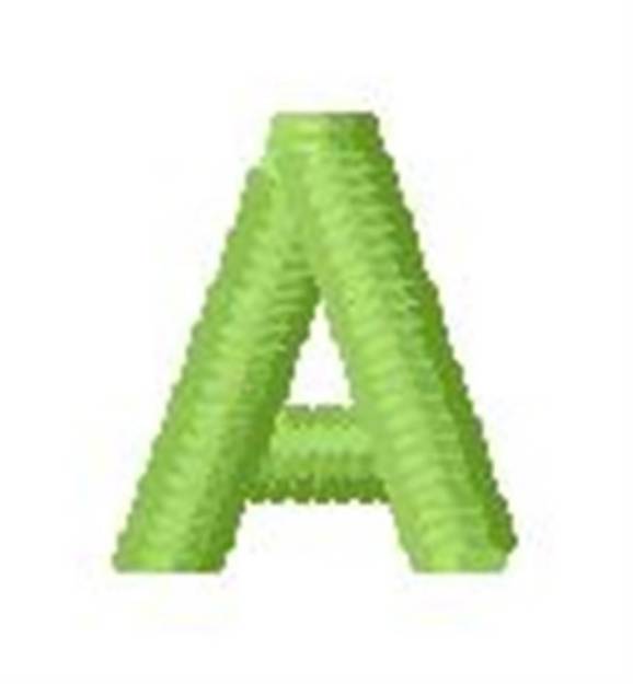 Picture of Tree Block Alphabet A Machine Embroidery Design