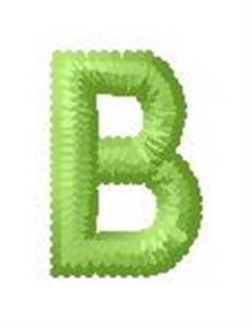Picture of Tree Block Alphabet B Machine Embroidery Design
