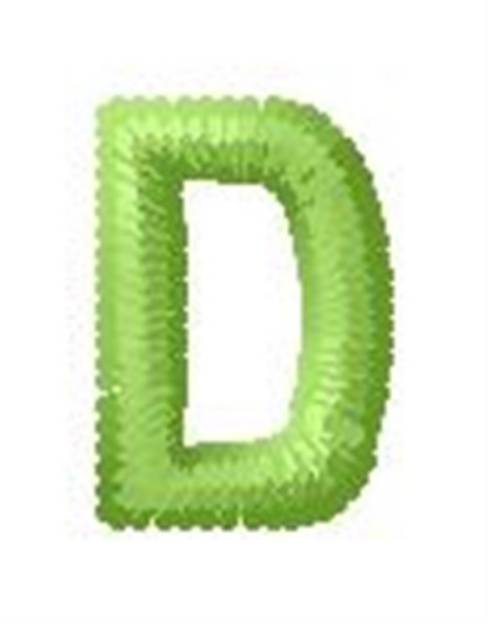 Picture of Tree Block Alphabet D Machine Embroidery Design