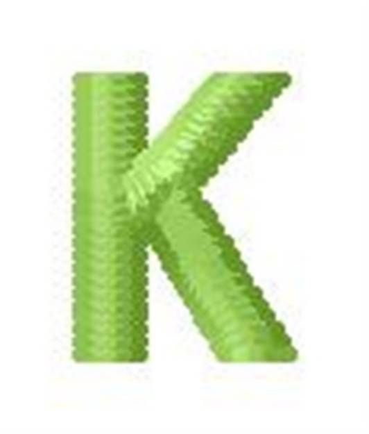 Picture of Tree Block Alphabet K Machine Embroidery Design