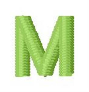 Picture of Tree Block Alphabet M Machine Embroidery Design