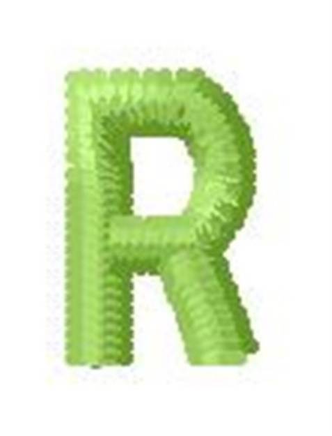 Picture of Tree Block Alphabet R Machine Embroidery Design