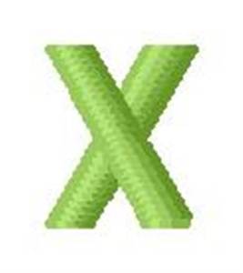 Picture of Tree Block Alphabet X Machine Embroidery Design