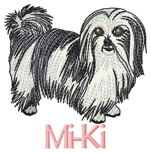 Mi-Ki Dog Machine Embroidery Design