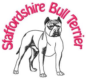 Picture of Staffordshire Terrier Machine Embroidery Design