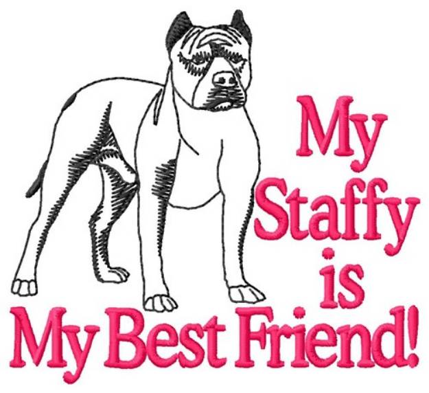 Picture of Staffy Best Friend Machine Embroidery Design