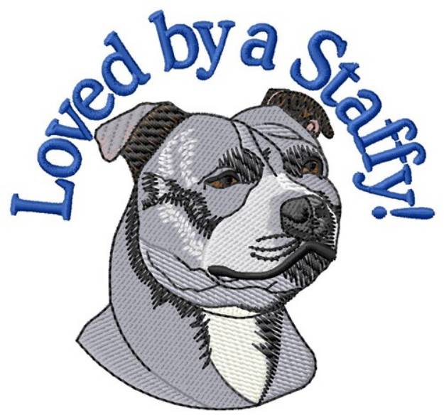 Picture of Loved By Staffy Machine Embroidery Design