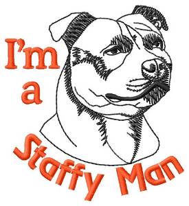Picture of Staffy Man Machine Embroidery Design