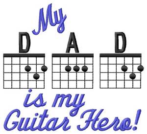 Picture of Dad Guitar Hero Machine Embroidery Design