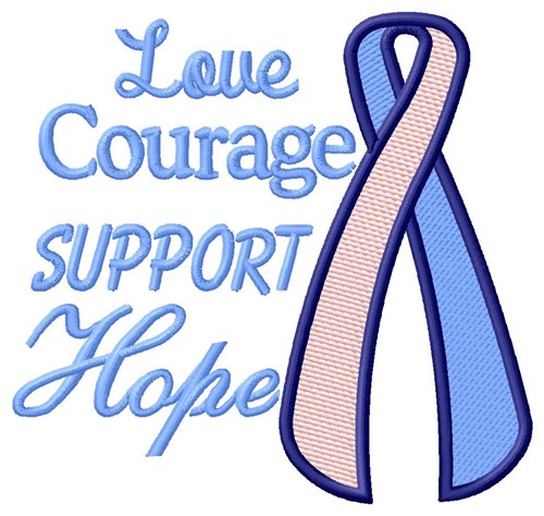 Courage Hope Machine Embroidery Design