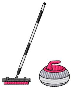 Picture of Broom & Rock Machine Embroidery Design