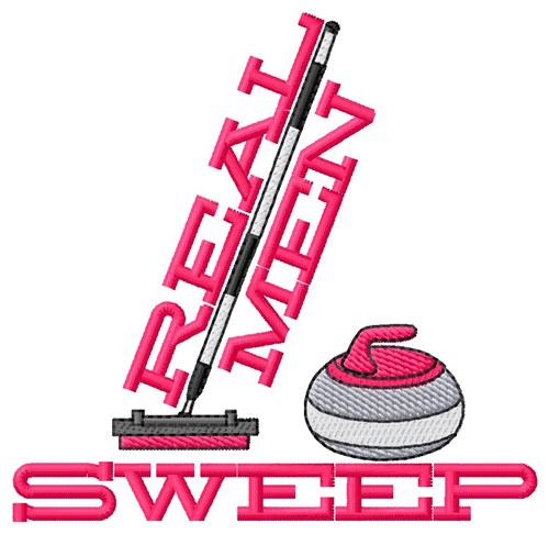Real Men Sweep Machine Embroidery Design