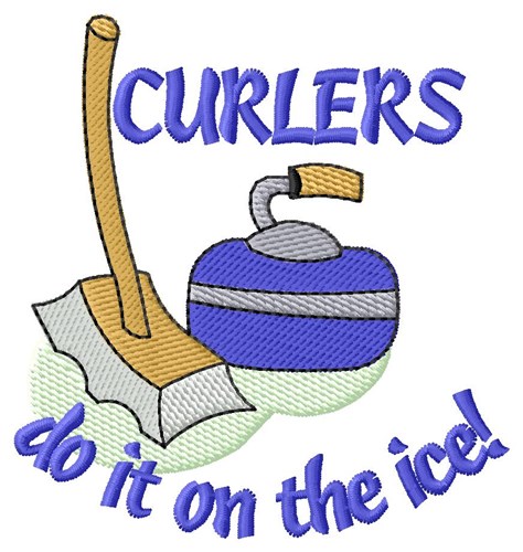 Curlers Do It Machine Embroidery Design
