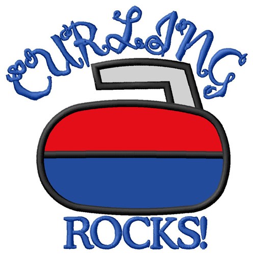 Curling Rocks Machine Embroidery Design