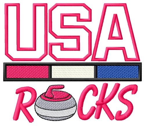 USA Rocks Machine Embroidery Design