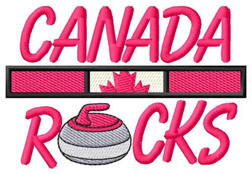 Canada Rocks Machine Embroidery Design