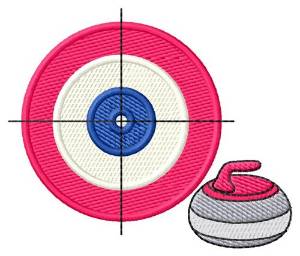 Picture of Curling Target Machine Embroidery Design