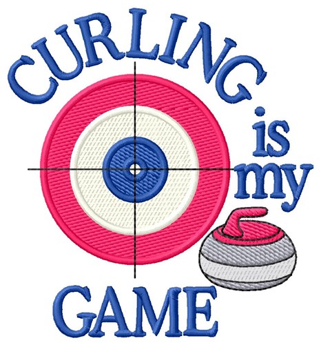 Curling Game Machine Embroidery Design