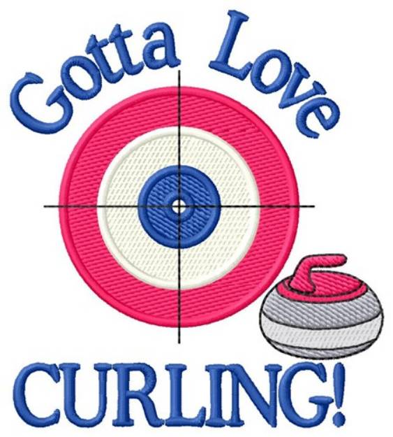Picture of Love Curling Machine Embroidery Design