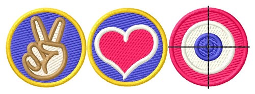 Peace Love Curl Machine Embroidery Design