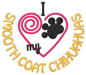 Picture of Smooth Coat Chihuahuas Machine Embroidery Design