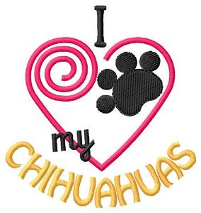 Picture of Chihuahuas Machine Embroidery Design