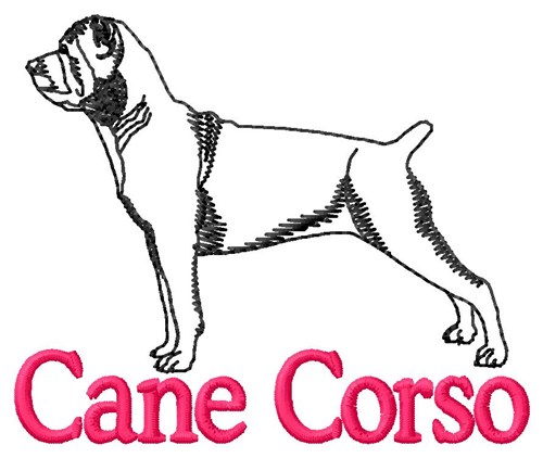 Cane Corso Outline Machine Embroidery Design