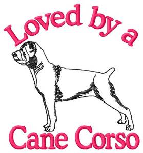 Picture of Loved By Cane Corso Machine Embroidery Design