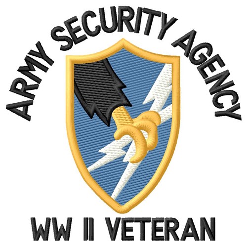 WW2 Security Agency Machine Embroidery Design